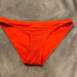 Ribbed red bikini bottom
